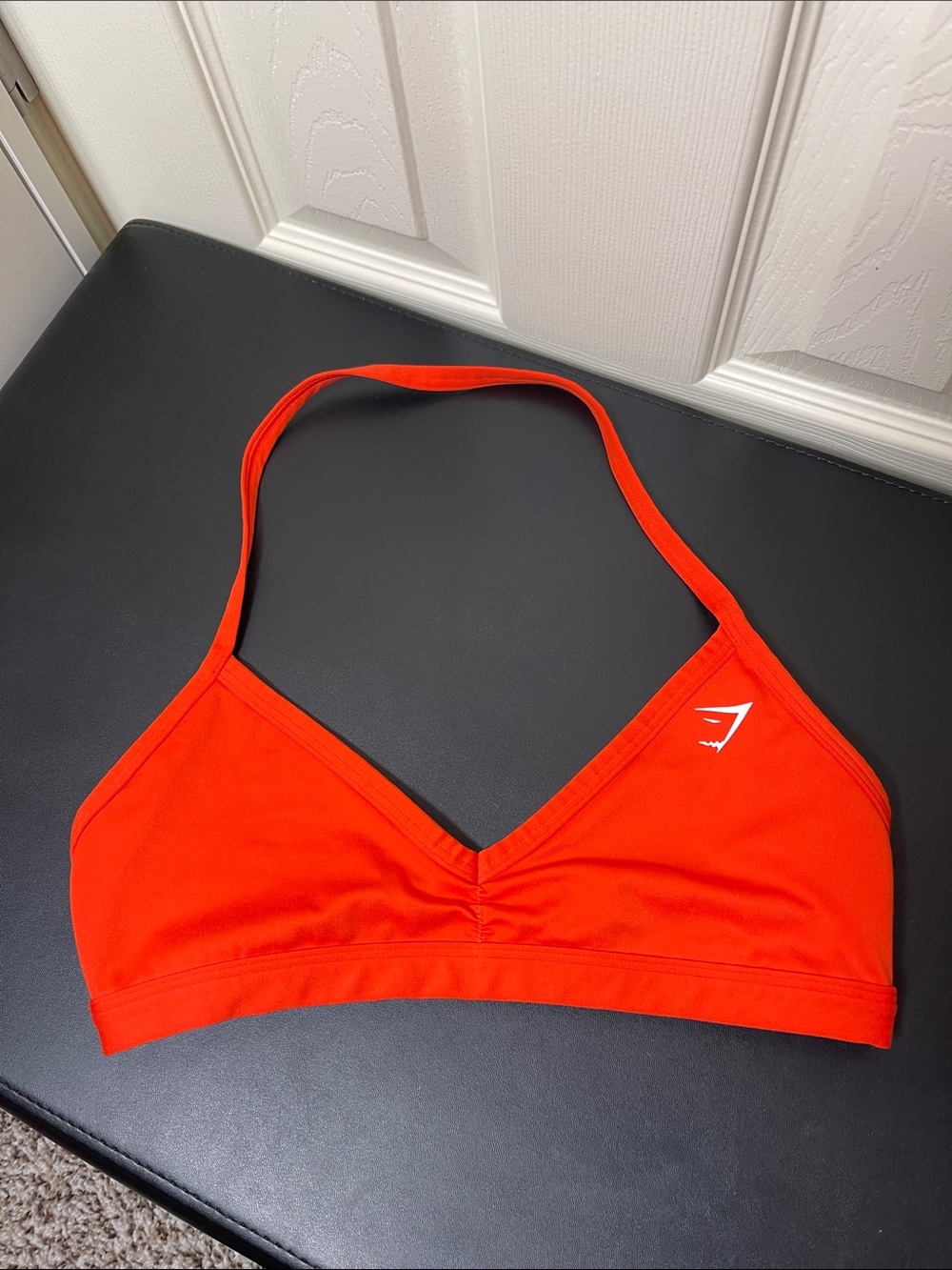 Gymshark Women’s Bright Orange V-Neck Sports Bralette